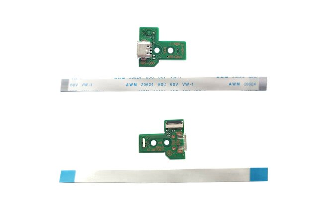 2x USB Charging Port Board Controller JDS-030 and 12 Pin Cable for Sony PS4 A227