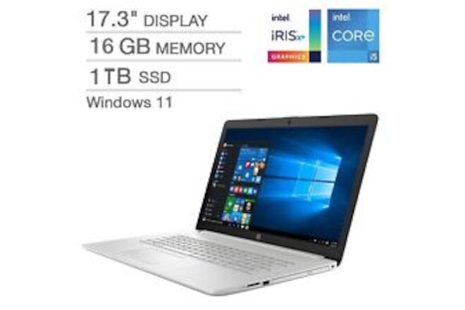 HP 17.3" HD+ laptop i5-1135G7 16GB DDR4 1TB SSD backlit KB Windows 11 Home new