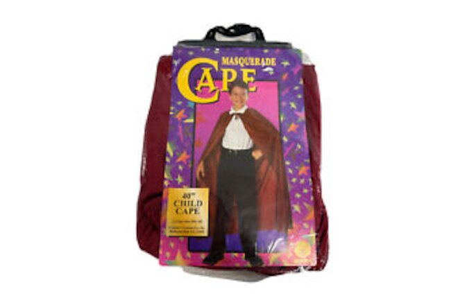 Rubies Child Cape Polyester 40" Burgundy Red NEW One Size Masquerade Cape