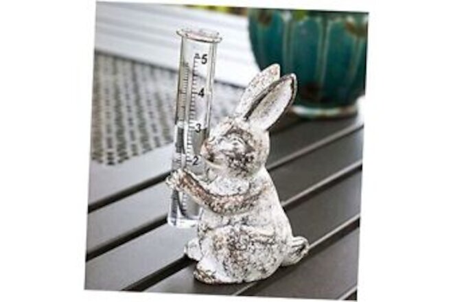 CTW Home Collection 420055 Bunny Rain Gauge, 6 Inch Height, Clear