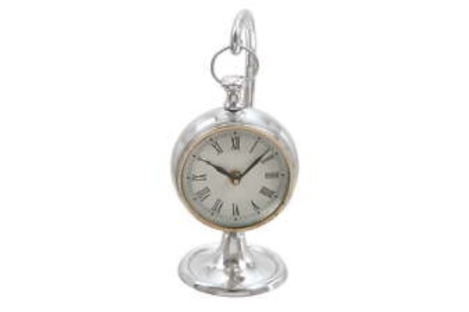 11" Silver Aluminum Pendulum Clock