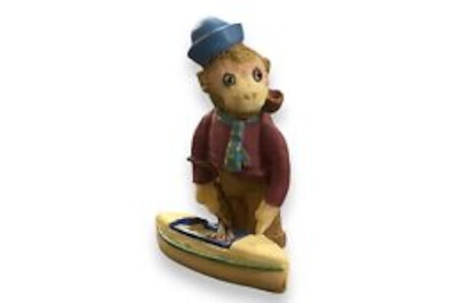 Penny Whistle Lane Sam “Monkey With Sail Boat Figurine” 658006 Peter Fagan