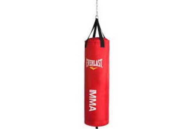 70 Lb Heavy Bag W/ Adjustable Heavy Bag Chain Workout Training Poly Canvas Red