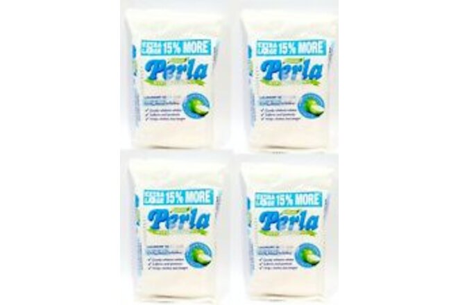 Perla Hypoallergenic Laundry Soap Bar Original White (4 Packs x 110g) 15% More