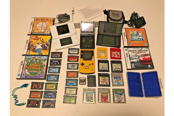 31 Nintendo Gameboy Games and 4 Systems Package Lot