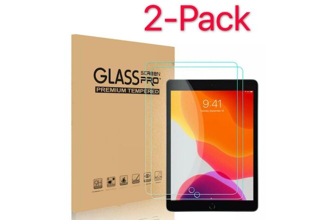 [2-Pack] HD Tempered GLASS Screen Protector for Apple iPad 6th Generation 2018