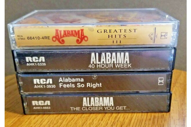 Vintage Country Music Alabama Cassettes Lot of 4
