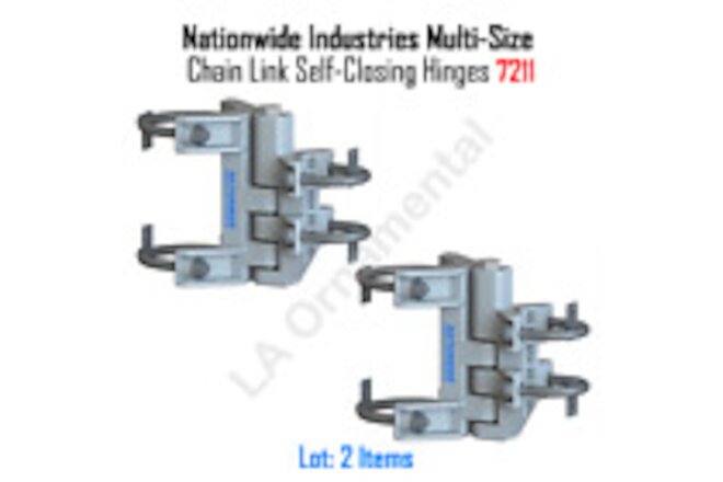 Nationwide Industries Multi-Size Chain Link Self-Closing Hinges 7211 (One Pair)