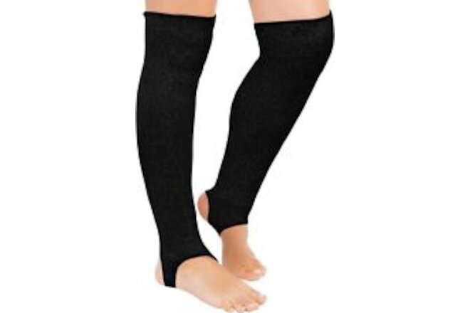Cut Resistant Leg Sleeves Bite-Proof Protective Leg Heel Hole Style Black