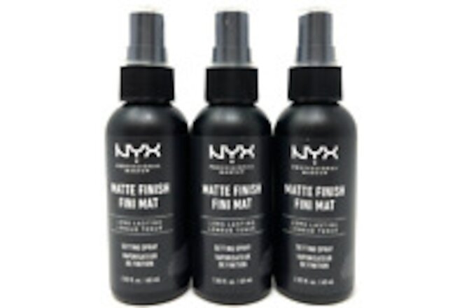 (3) NYX Matte Finish Long Lasting Setting Spray New 2.03 fl oz Each MSS01