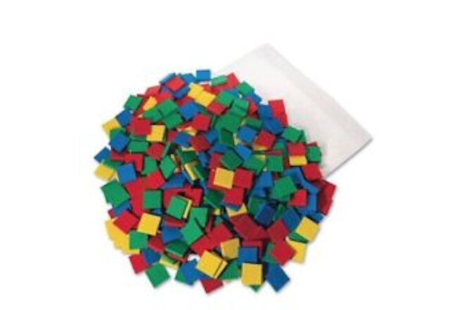 Square Color Tiles Math Manipulative for Kids Set of 400 - 4 Colors New - LR2850