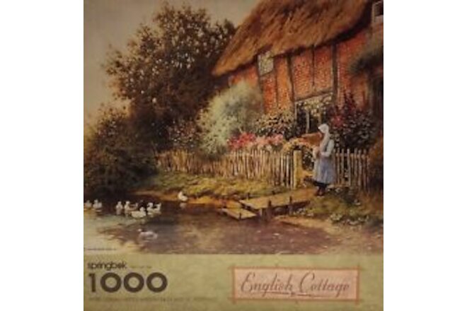 1995 Springbok Hallmark 1000 PC Puzzle English Cottage Countryside Ducks SEALED