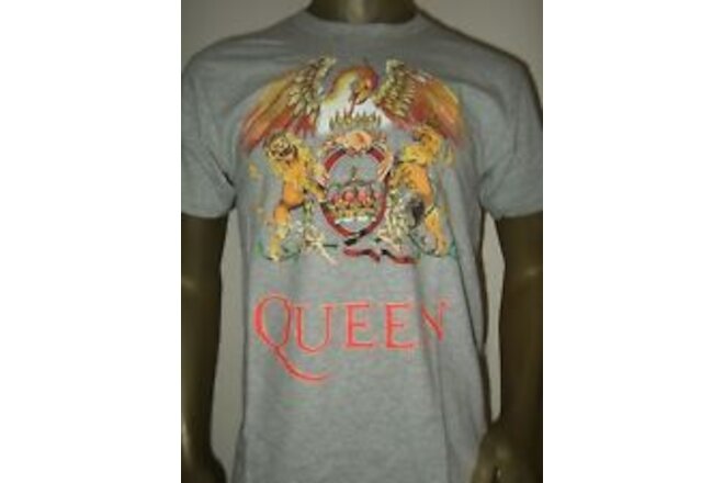 Men's Large Queen Freddie Mercury Phoenix Lion Crown 80's Music Rock Band Shirt
