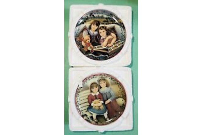 Lot of 2 Kindred Moments Collector's Plates by Chantal Poulin Kindred Moments