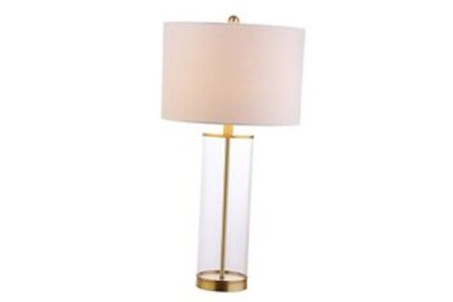 JYL2005A Collins 29" Glass LED Table Lamp Modern Contemporary Clear/Brass Gold