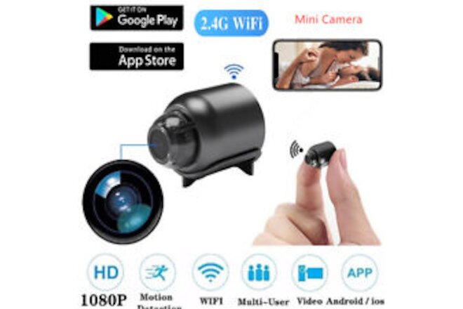 WiFi HD Mini Spy Camera 1080P Hidden IP Night Vision Camcorder Home Security Cam