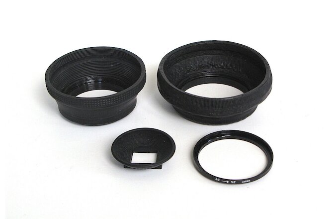 Canon 35mm Camera Eyecup, 49-52 Step-Up Ring, 52mm & 58mm Lens Hoods