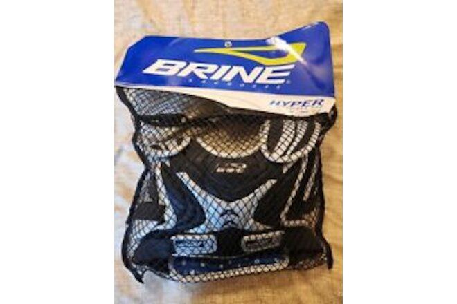 New Brine Hyper Lacrosse Shoulder Pads, Black/Silver, Large, Age 16+