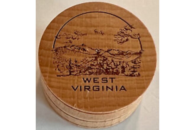 West Virginia WV Round Souvenir Box - WV Scene