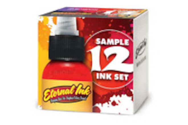 ETERNAL Tattoo Ink 12 Color Sample Set Basic Authentic 1oz/30ml - AUTHENTIC