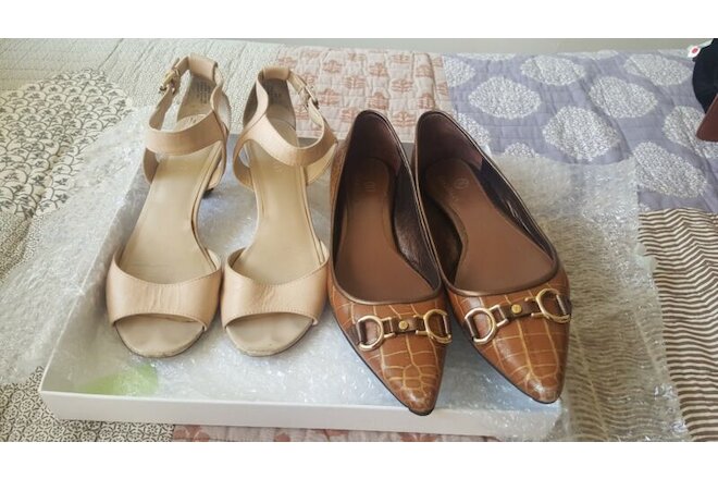 Lot Of 2 Flats Shoes Cole Haan and West Nine Size 7.5 Needs repair