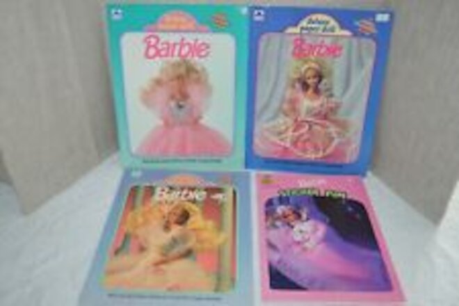 3 Uncut, Unused Barbie Paper Doll Books & 1 Barbie Unused Sticker Fun Book
