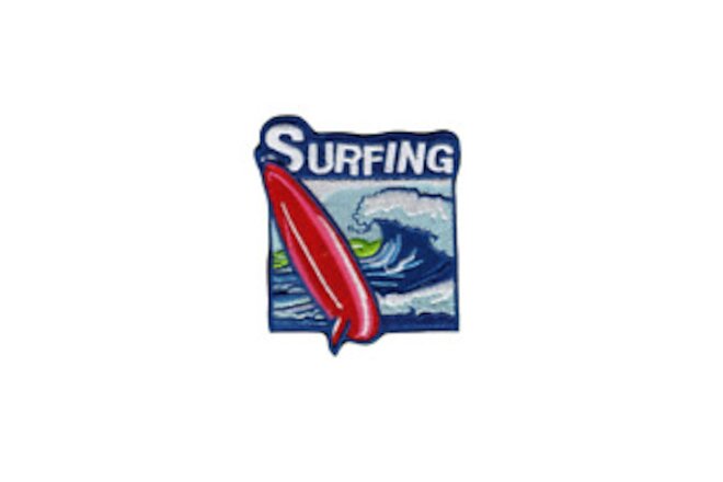Surf surfing ocean wave embroidered iron on sew on applique patch