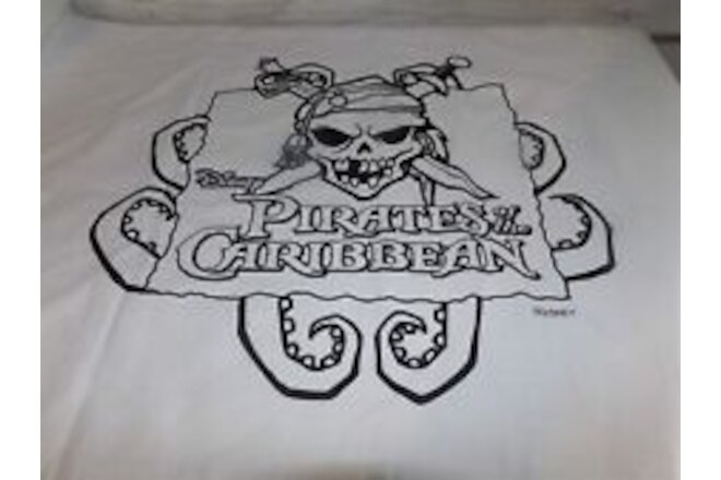 New Set of 2 Pirates of Caribbean Pillow Cases JOLLY Roger Disney Color inside