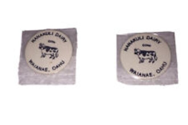 Nanakuli Dairy Cow Waianae Oahu Hawaii 2 Slammer Pogs Milk Caps Vintage Rare