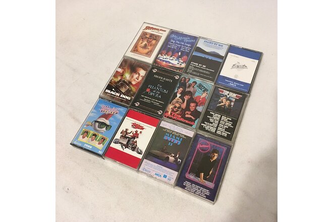 LOT of 12 Movie and TV Cassette Tapes : 1970s 1980s 1990s 70s 80s 90s
