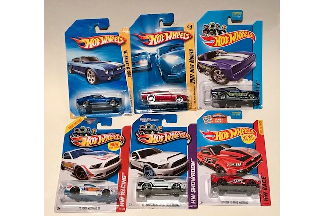 Hot Wheels MUSTANG Lot of 6 - great set of Ford ponies!