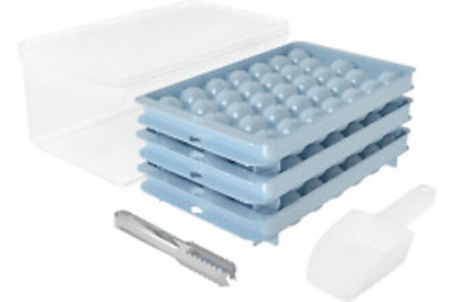 Round Ice Cube Tray Set, Leak-Free round Ice Cube Mold, Easy Fill & Release Ice