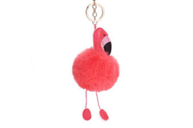Key Pendant Black Mouth Durable Adorable Fur Ball Fluffy Key Chain Cute