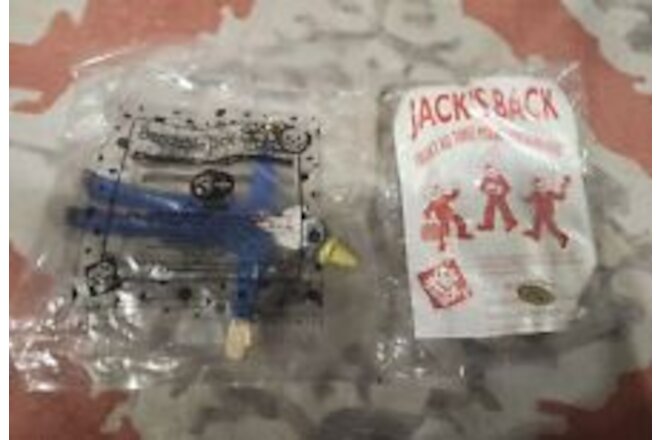 Jack In The Box Bendable 2 Lot 1995-1999 Meal Toys Jacks Back W/ Hamburger NIP