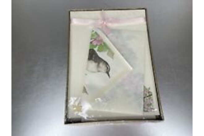 Vintage Mead Birds & Flowers Stationary Set Paper Notecards New!