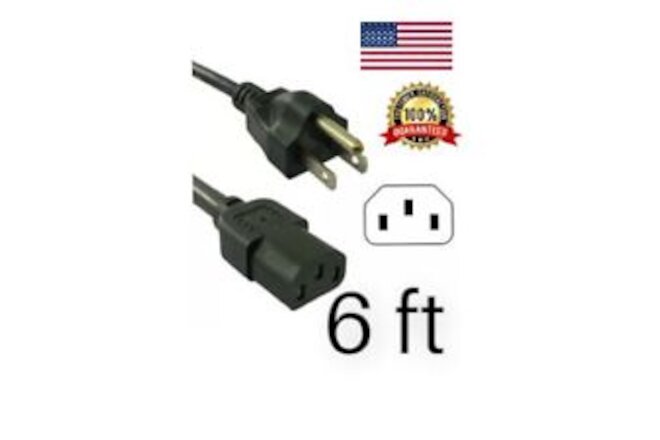 AC Power Supply 6 ft Cord Cable Plug MICROSOFT XBOX 360 Brick Charger Adapter