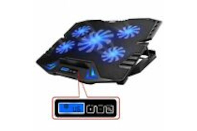 TopMate C5 Laptop Cooling Pad Gaming Notebook Cooler & Laptop Stand, BLUE LED