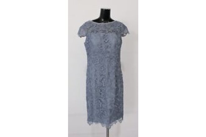 JJ's House Women's Allover Lace Mother Of The Bride Dress LV5 Dusty Blue US:10