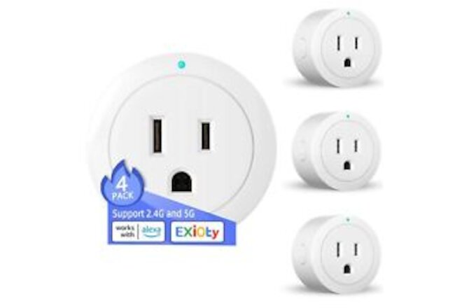 ExIoTy Smart Plug EX-1, Simple to Set Up with One Voice Command, Works with A...