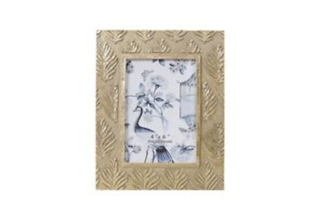 Gold Boho Vintage Picture Frame 4x6 Inch, Antique Matted Photo Frames with Cl...