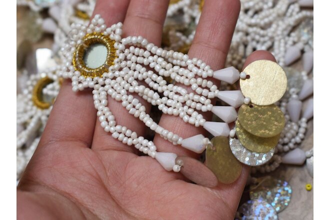 Rare Kuchi Afghan Medallions Vintage Gypsy Banjara Tribal Beaded 20X Lot Small