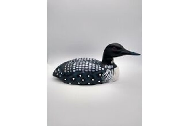 Common Loon Duck Decoy 10" Solid Wood Hand Painted
