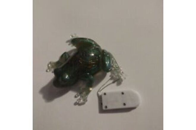 Resin led handmade lighted green frog
