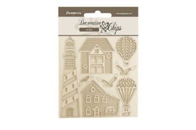 Stamperia SEA LAND - LIGHTHOUSE Decorative Chips 5.5"x5.5" #SCB211
