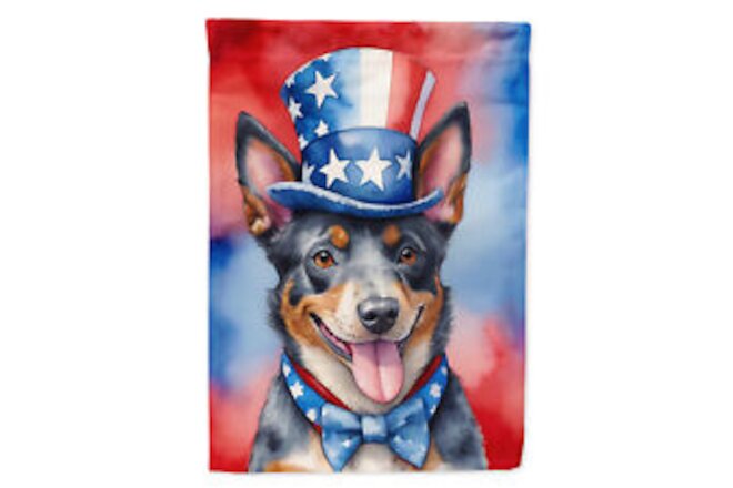 Australian Cattle Dog Patriotic American Flag Canvas House Size DAC5645CHF