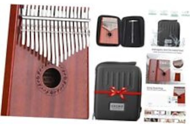 Chritmas Gift,  Kalimba 17 Key Thumb Piano with Hardshell Case Curly Maple