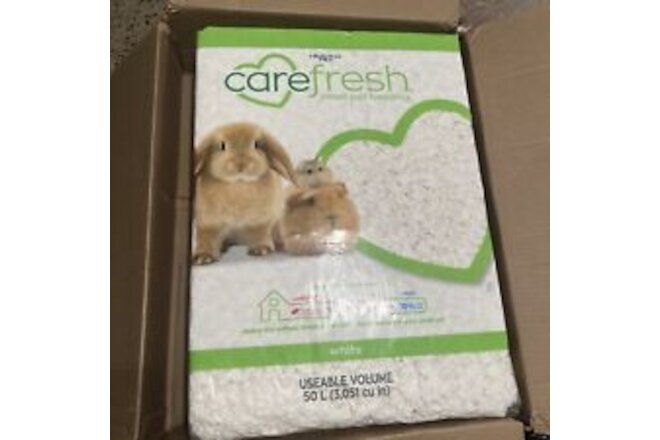 Care Fresh 99% Dust Free White Natural Paper Small Pet Bedding Odor Control 50 L