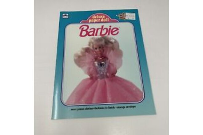 VTG Barbie Paper Doll Deluxe 1992 Golden Precut Fashion To Finish 1690 Uncut New