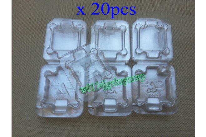 20Pcs CPU Case Holder Tray Box Plastic Protection For Intel Socket 775 1150 1155