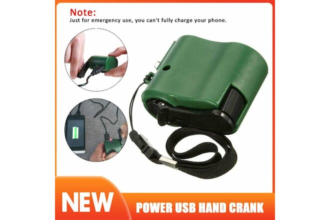 HOT USB Hand Crank Emergency Power Phone Charger Manual Charging Dynamo Generat